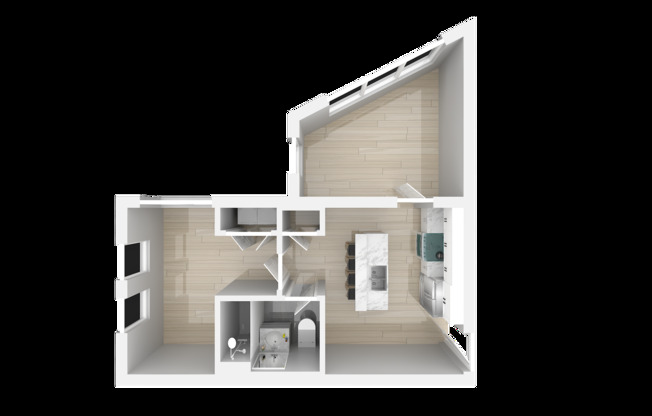 2 beds, 1 bath, 636 sqft, $2,200