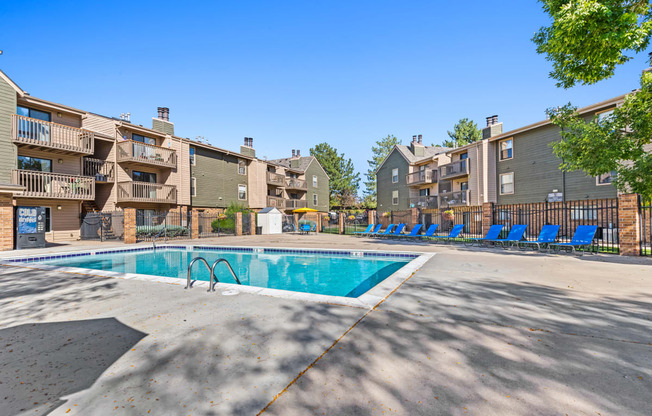 the swimming pool at our apartments