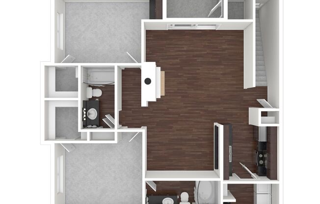 2 beds, 2 baths, 1,171 sqft, $1,535