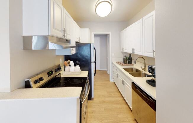 Kitchen at Chateau La Fayette, Los Angeles, CA, 90057