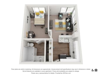 1 bed, 1 bath, 450 sqft, $1,790