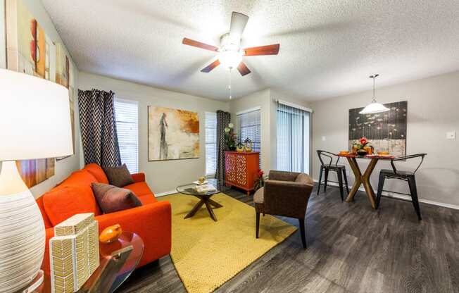 dining area with view to living room