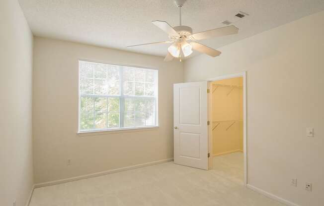 bedroom with fan