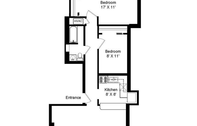 2 beds, 1 bath, 1,005 sqft, $2,650, Unit 873-B3