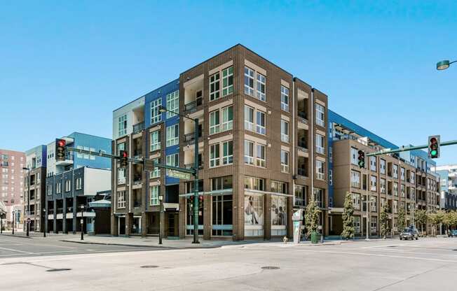 City House Apartments Exterior Building and Street Corner