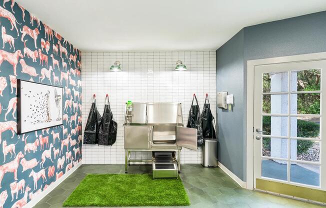 Keep your pup fresh and clean with the convenience of our on-site pet spa, designed with both style and function in mind.