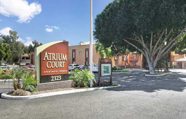 Atrium Court front sign