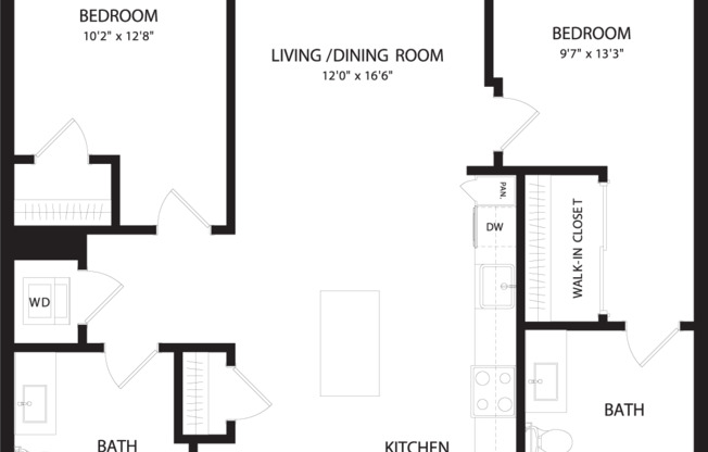 2 beds, 2 baths, 1,129 sqft, $5,040, Unit 321