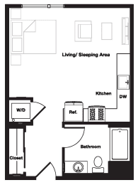 Studio, 1 bath, 499 sqft, $3,325