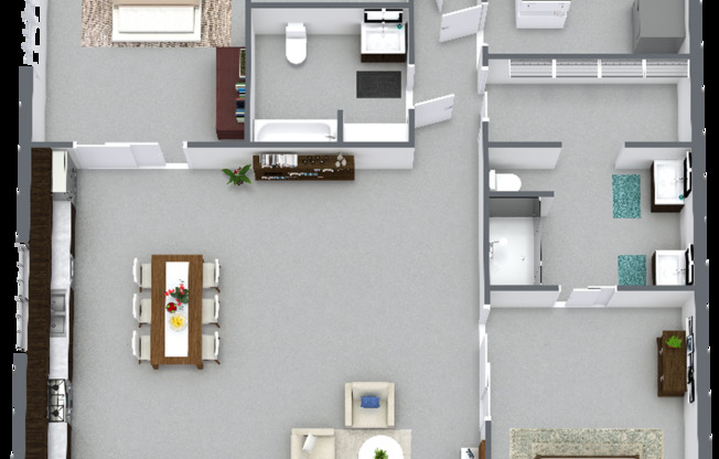 2 beds, 2 baths, 1,050 sqft, $1,648, Unit W100