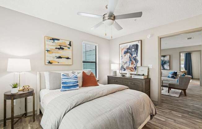 Model bedroom at Mirage on Kernan Apartments in Jacksonville, FL