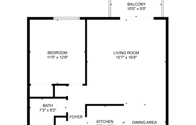 1 bed, 1 bath, 640 sqft, $750, Unit 103