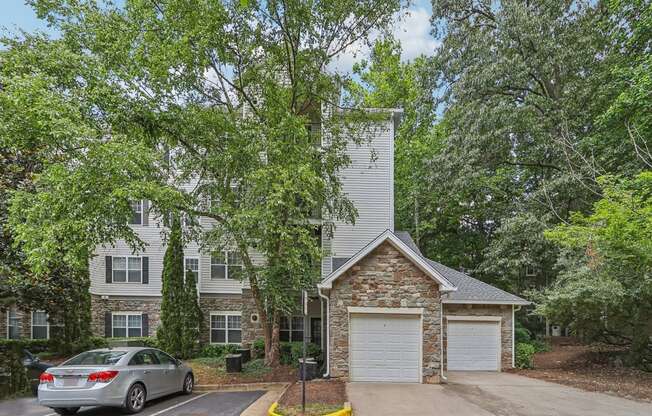 exterior building with one car garages available