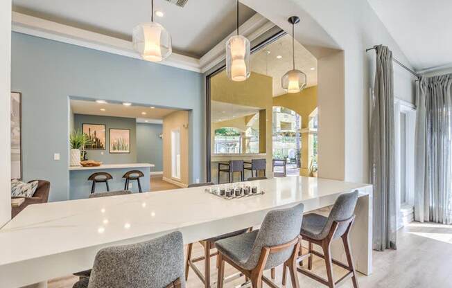 Clubhouse dining area  at Stone Canyon Apartments, Riverside
