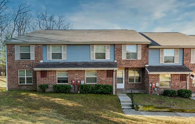 Spring Hill Townhome front exterior at Spring Hill Apartments & Townhomes, Baltimore, MD 21234
