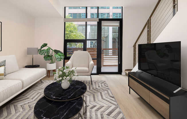 Living Room with Hard Surface Flooring