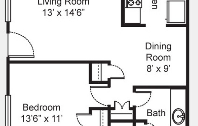 1 bed, 1 bath, 660 sqft, $785