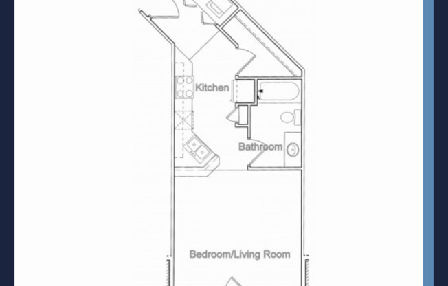 Studio, 1 bath, 509 sqft, $1,200