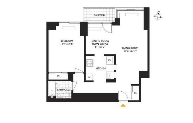 1 bed, 1 bath, 775 sqft, $4,850, Unit 15C