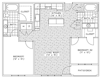 2 beds, 2 baths, 1,086 sqft, $1,925