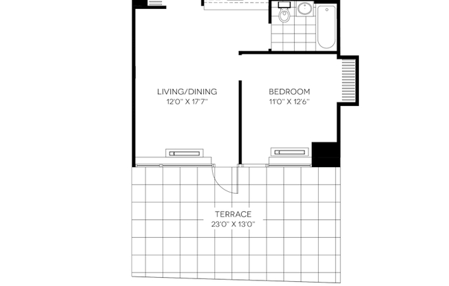1 bed, 1 bath, $4,511, Unit 711