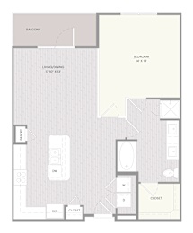 1 bed, 1 bath, 880 sqft, $1,848