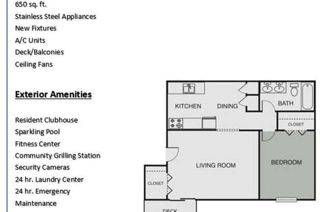 2 beds, 1.5 baths, 905 sqft, $890, Unit C06