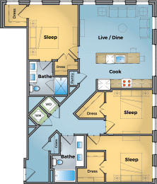 3 beds, 2 baths, 1,315 sqft, $3,701