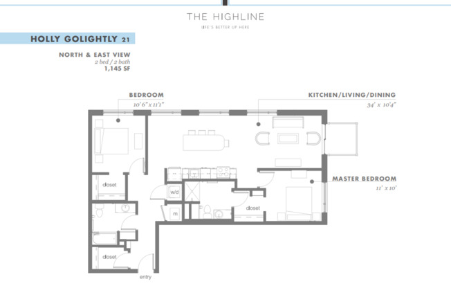 2 beds, 2 baths, 1,145 sqft, $1,770, Unit 171
