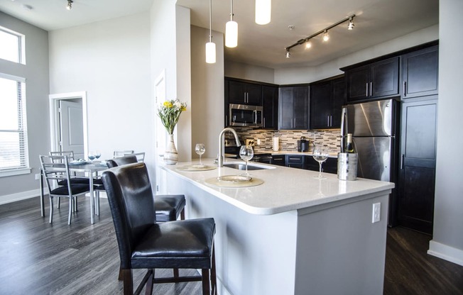 Kitchen Vista at the Heights of Eastwood Apartments near Eastwood Towne Center