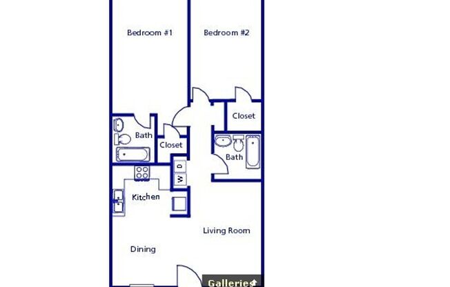 2 beds, 2 baths, 890 sqft, $1,200, Unit BC504G