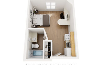 Studio, 1 bath, 400 sqft, $774