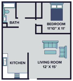 1 bed, 1 bath, 900 sqft, $899