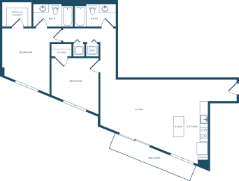 2 beds, 2 baths, 1,247 sqft, $3,409