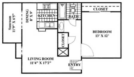 1 bed, 1 bath, 762 sqft, $1,070