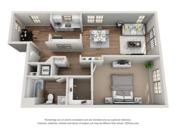 1 bed, 1 bath, 909 sqft, $2,809