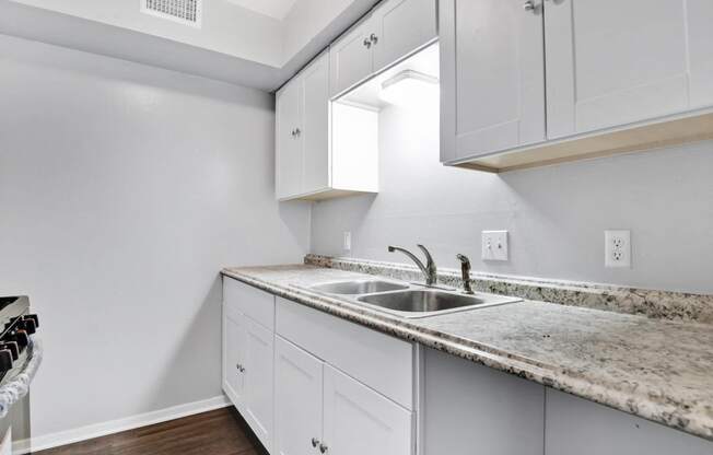 kitchen with cabinets and sink