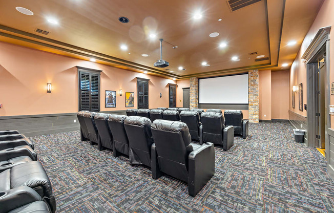 Movie Theater at Las Brisas Apartments in Round Rock, Texas