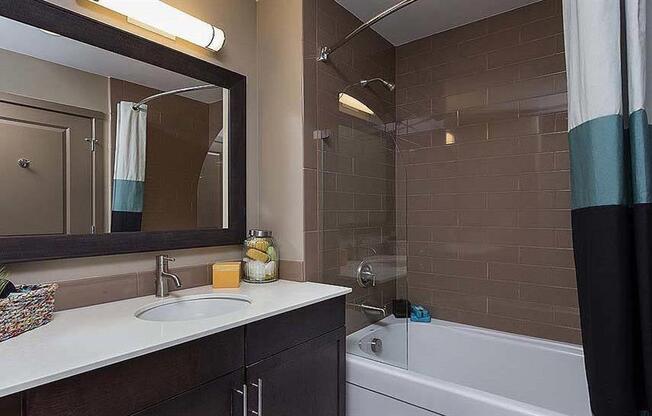 Bathroom With Bathtub at Berkshire Riverview, Austin, TX