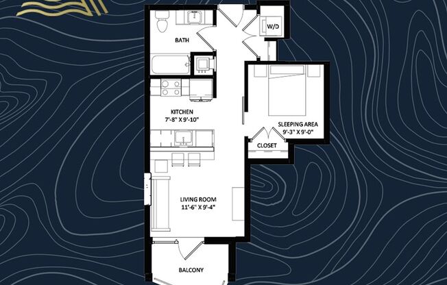 Studio, 1 bath, 538 sqft, $1,975, Unit #812