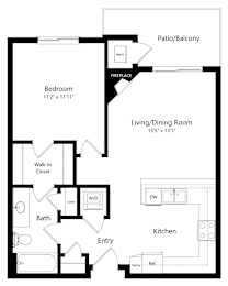 1 bed, 1 bath, 711 sqft, $1,283