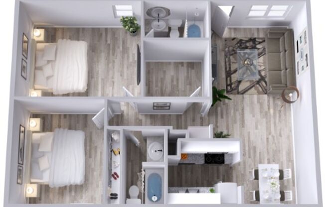2 beds, 2 baths, 1,030 sqft, $1,395, Unit 89