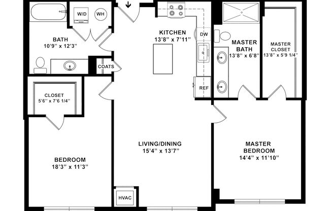 2 beds, 2 baths, 1,091 sqft, $4,195, Unit 329