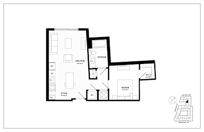 1 bed, 1 bath, 621 sqft, $1,965