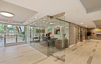 Lobby at Palm Royale Apartments, Los Angeles