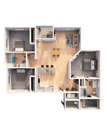 3 beds, 2 baths, 1,307 sqft, $1,967