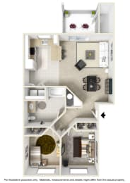 2 beds, 1 bath, 916 sqft, $1,897