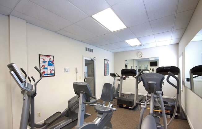 Fitness center and gym  at Brittany Apartments, Baltimore, 21208