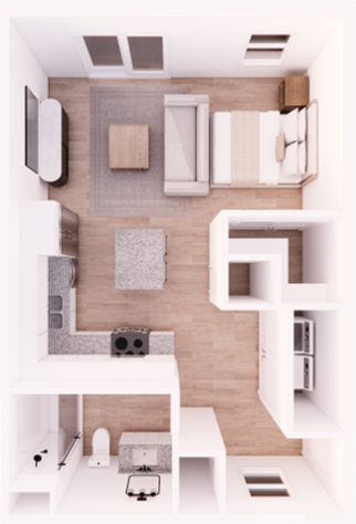 1 bed, 1 bath, 595 sqft, $1,400