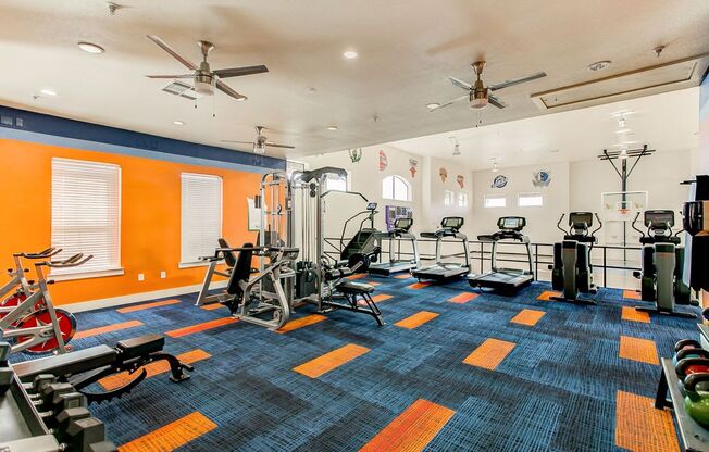 fitness center with equipment